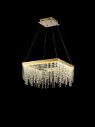 Bano French Gold Crystal Ceiling Lights Diyas Ringed & Square Crystal Fittings